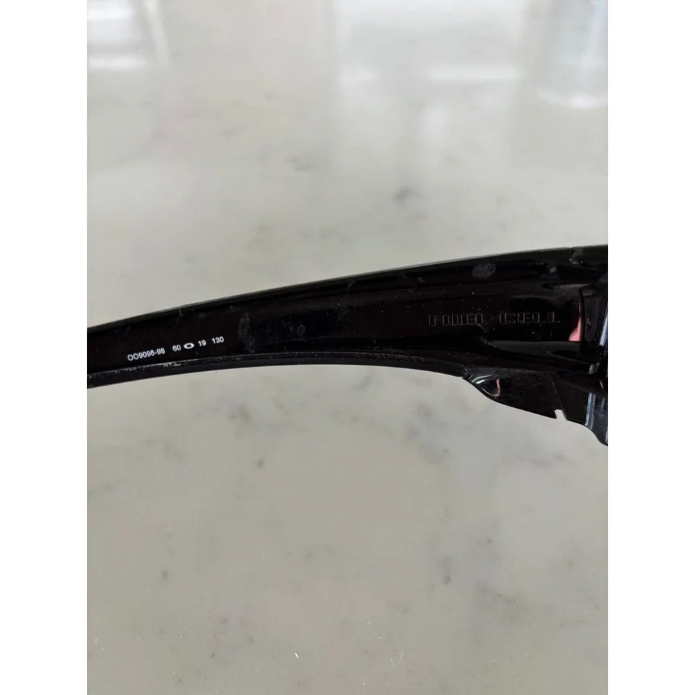 Oakley Sunglasses Polished Black Frame Rose Lens Wrap‎ Sport Mens